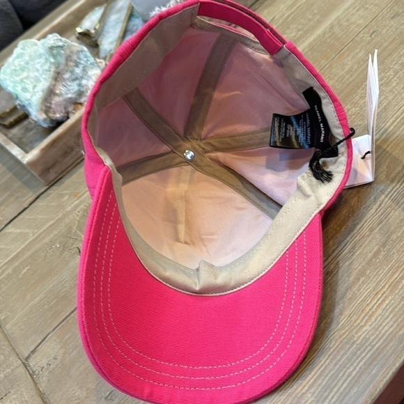 ISABEL MARANT Casquette Tyron Sporty Logo Baseball Cap Fuschia Pink NWT - Picture 5 of 6